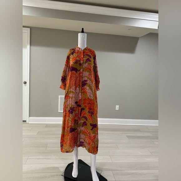 $260 FARM RIO
Print Tassel Midi Dress size xs - Picture 7 of 12